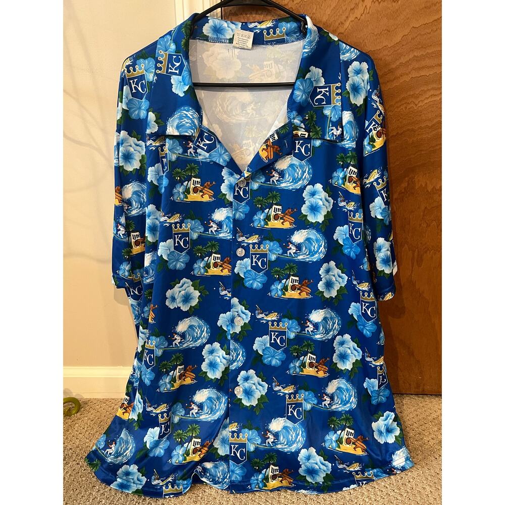 Kansas City Royals Hawaiian Miller Lite Button Down